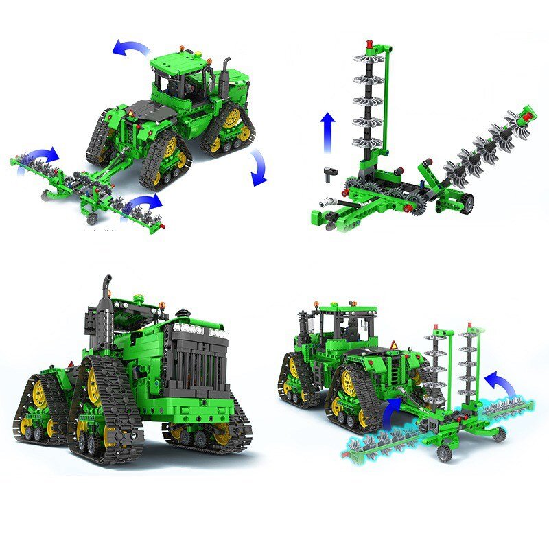 Montage Technische Ziegel 1:18 Crawler Traktor Modell Bausteine Spielzeug für Jungen Block Geschenk Kind Spielzeug Freunde Bau Kit