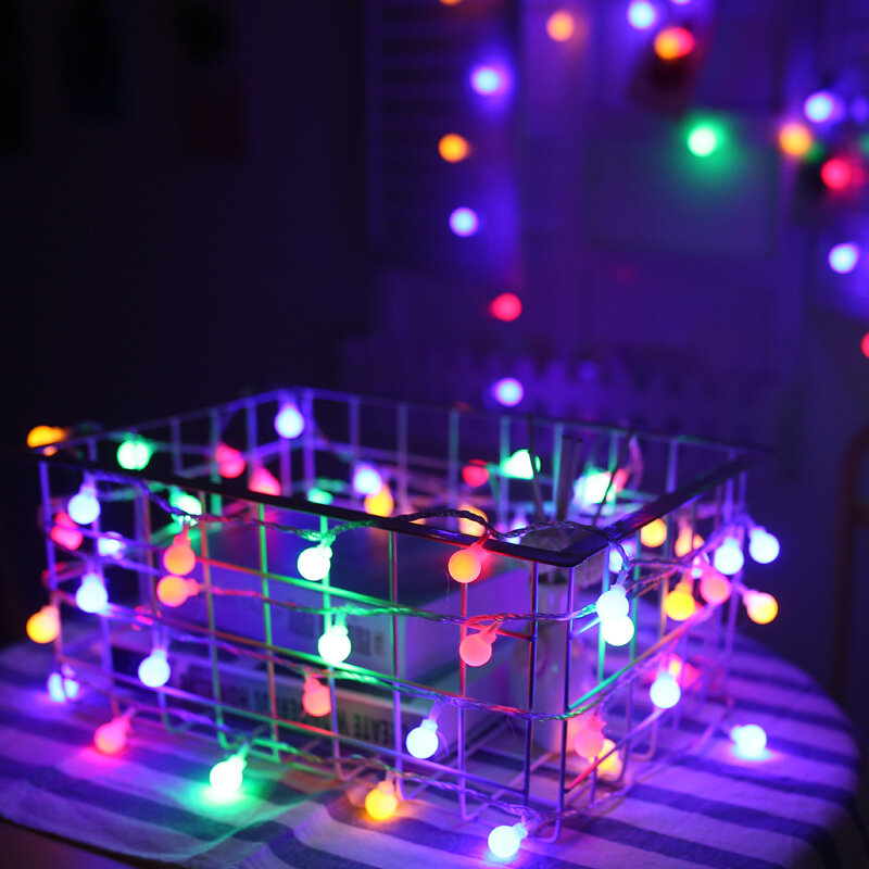 USB/بطارية LED الكرة جارلاند أضواء الجنية سلسلة مقاوم للماء مصابيح خارجية عيد الميلاد عطلة مصابيح حفلات الزفاف الديكور
