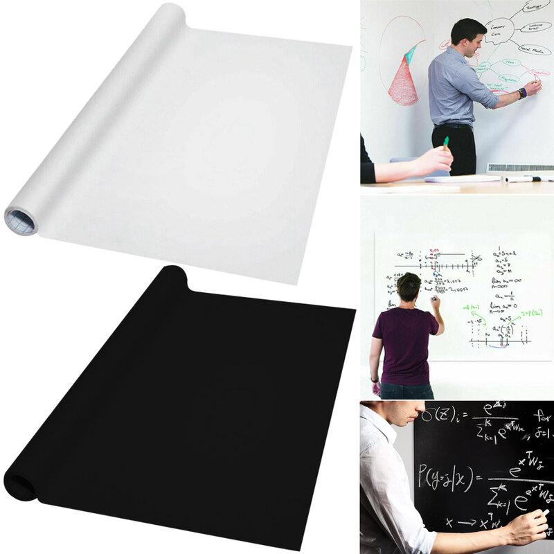 Reusable Roll Up Black/White Board Stickerboard Drawing Painting Board UY8