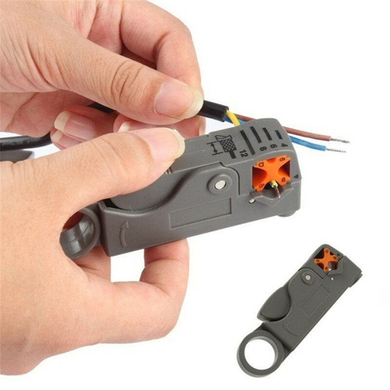 Alicate prático com lâminas duplas, descascador de fios, ferramentas para cabos