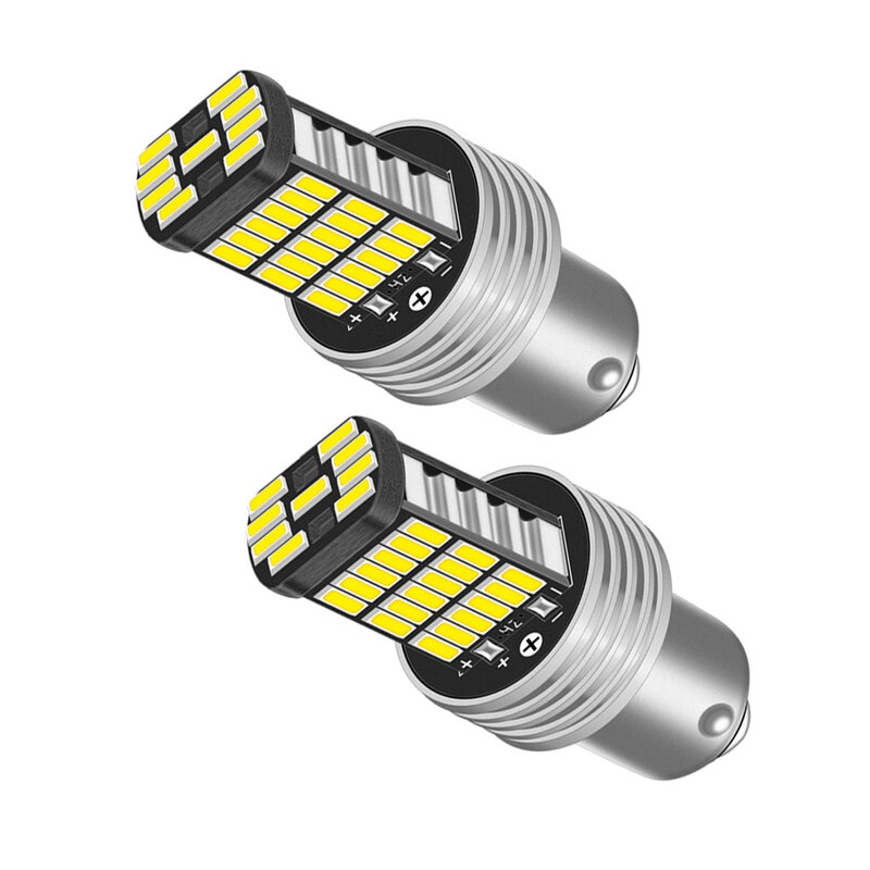 2 pezzi fendinebbia/indicatore di direzione/freno/retromarcia P21W 1156 BA15S lampadine a LED 4014 LED indicatore di direzione auto freno di retromarcia bianco