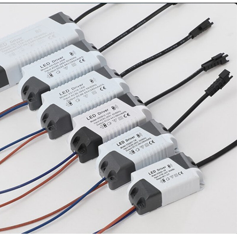 1PcsไฟLEDหม้อแปลงไฟฟ้าสำหรับหลอดไฟLed/หลอดไฟ 1-3W 4-7W 8-12W 13-18W 18-24WปลอดภัยพลาสติกLED Driver