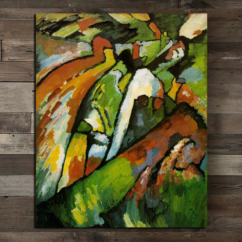F2ily Kandinsky Wallpaper Wall Art Canvas Painting poster Prints Modern Painting Picture Wall For Living Room Home Decoration