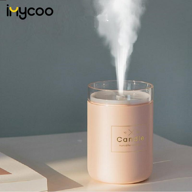 280ML USB ultrasonic air humidifier essential oil diffuser home car purifier aromatic negative ion nebulizer with night light