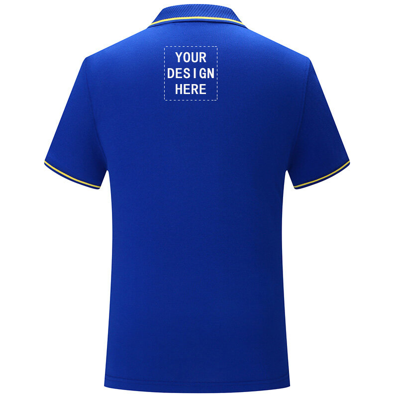 Kustom Polo Bordir Kemeja Dicetak dengan Desain Anda-Logo untuk Kelompok Tim Sekolah Polo Shirt Katun Bernapas Shirt Tops tees