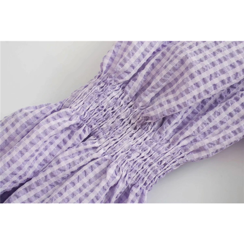 Xã MOLAN Phụ Nữ Pháp Ngắn Áo Kẻ Sọc Thời Trang Vintage Dài Sleeve2021 Mới Sơ Mi Nữ Vạt Áo Sang Trọng Áo