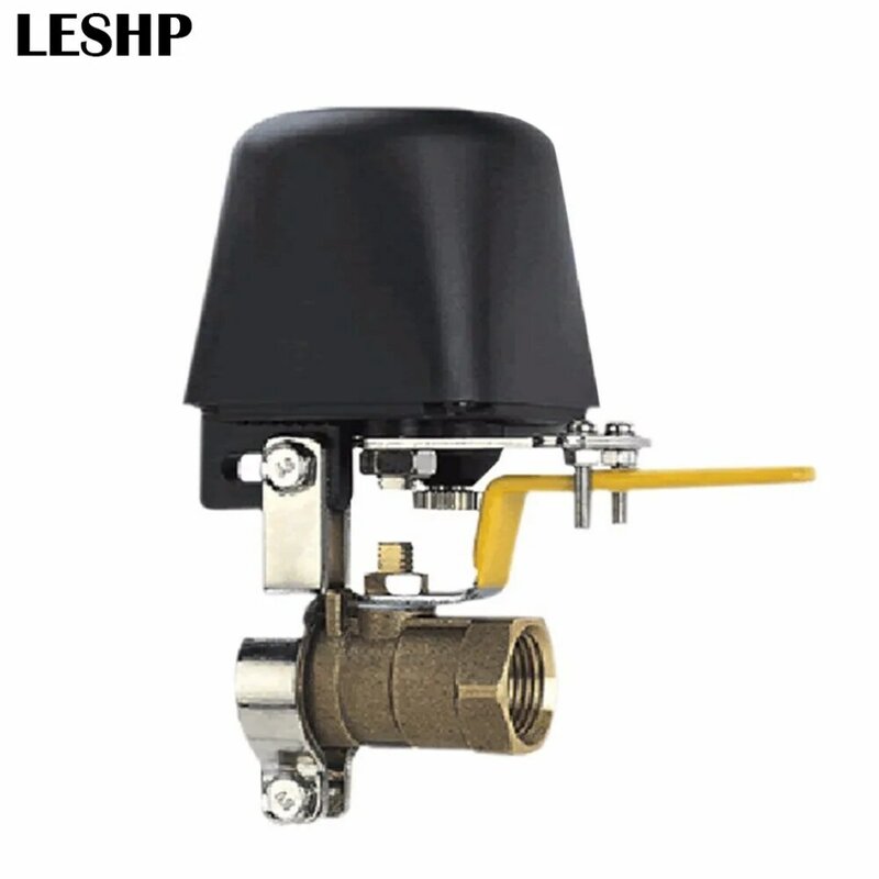 LESHP Automatic Manipulator Shut Off Valve For Alarm Shutoff Gas Water Pipeline Security Device For Kitchen & Bathroom DC8V-DC16
