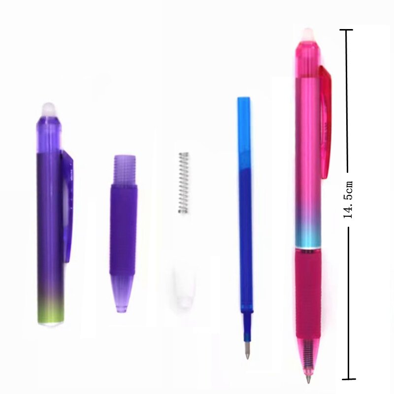 9 ピース/セット 0.5 ミリメートル消去可能なペン青インクロッド消去可能なペン洗えるハンドルボールペン学校の事務用品文房具