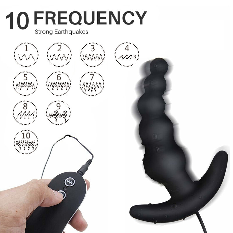 Vibrador erótico 10 frequência vibrador vibratório vibrador de próstata contas anais plugue de extremidade vibradores para homens brinquedos para adultos