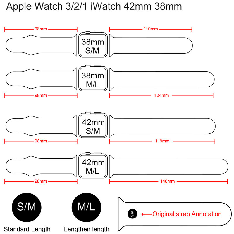 Correa de silicona para apple Watch, banda de 44mm, 40mm, 38mm, 42mm y 44mm, accesorios transpirables, pulsera deportiva iWatch 3456 se