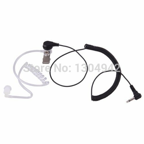 3.5mm covert mic tubo acústico fone de ouvido 1 pino para motorola icom kenwood cb baofeng rádio em dois sentidos alto-falante microfone