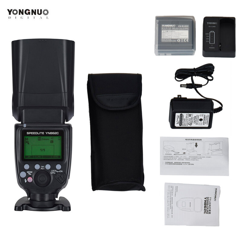 YONGNUO YN862C Speedlite Flash Light Wireless TTL Camera Flash Master Slave Speedlite for Canon 5D IV/6D/7D/40D/650D/1200D/EOS R