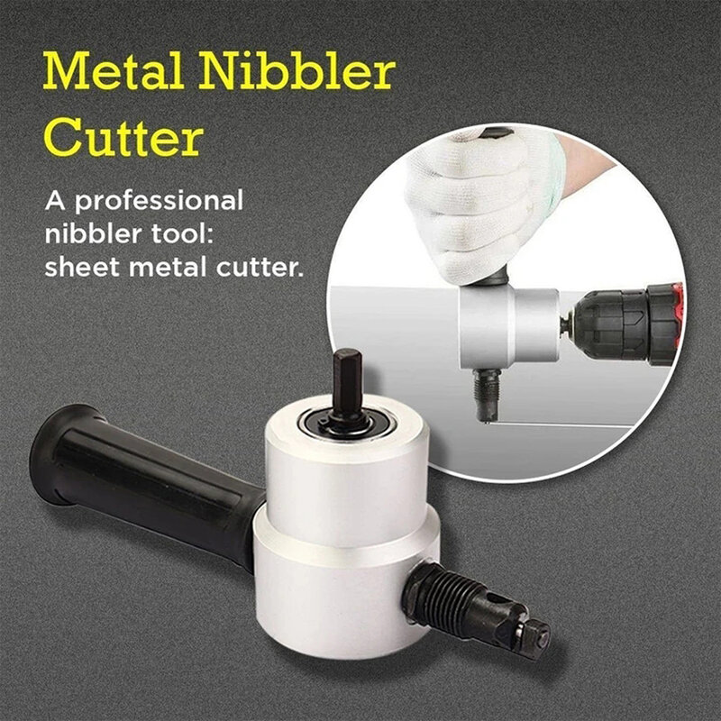 Garden Double Head Sheet Metal Nibbler Cutter Tool Drill Electric Sheet Metal Cutting Double  Nibbler Woodworking Accessories