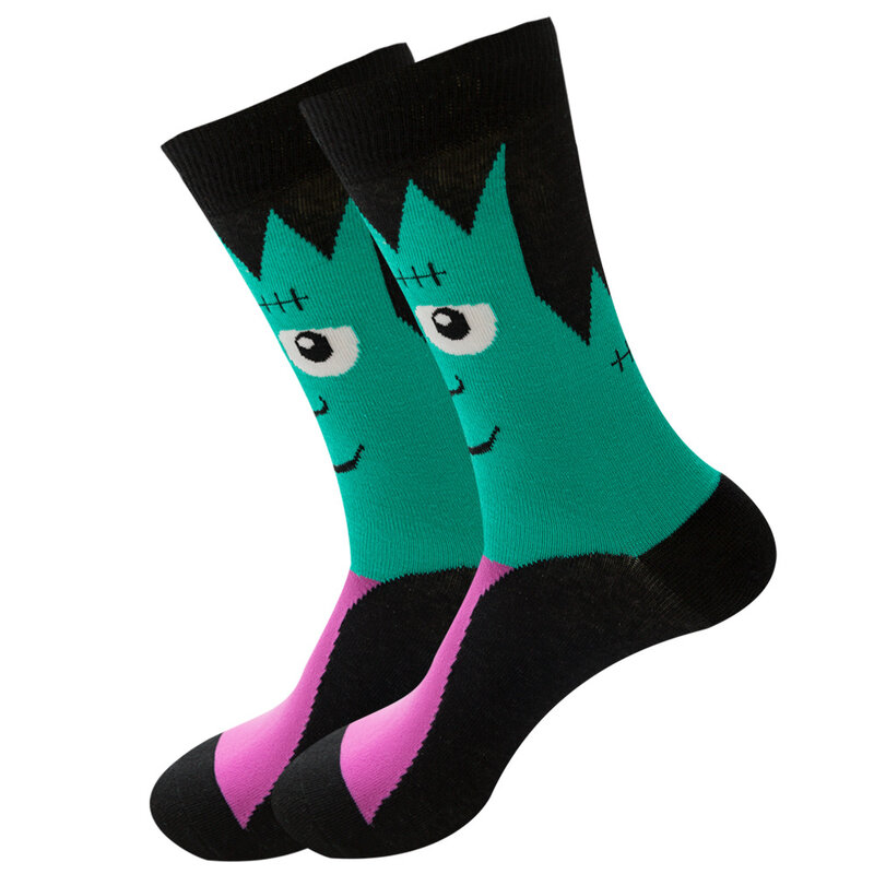 Fledermäuse Kürbis Cartoon Socken Knie-Hohe Socken Halloween Cosplay Baumwolle Crew Socken Frühling Herbst Casual Socken