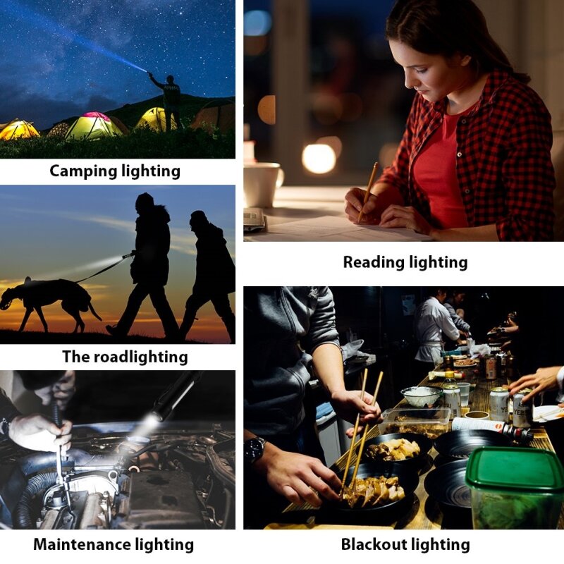 Portable Flashlight COB LED Work Light Inspection Light Work Lamp with Magnetic Base Multifunction Maintenance Torches