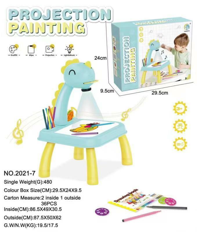 Children LED Projector Art Drawing Table Toys Kids Smart Painting Board Desk Arts And Crafts Projection Educational Learning Toy
