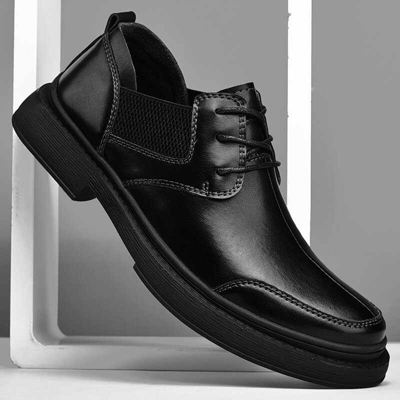 남성 캐주얼 캐주얼 신발 남성 남성 뜨거운 판매 가죽 새로운 통풍 남성 Sapatos 남자 Zapatos Hombre Cuero