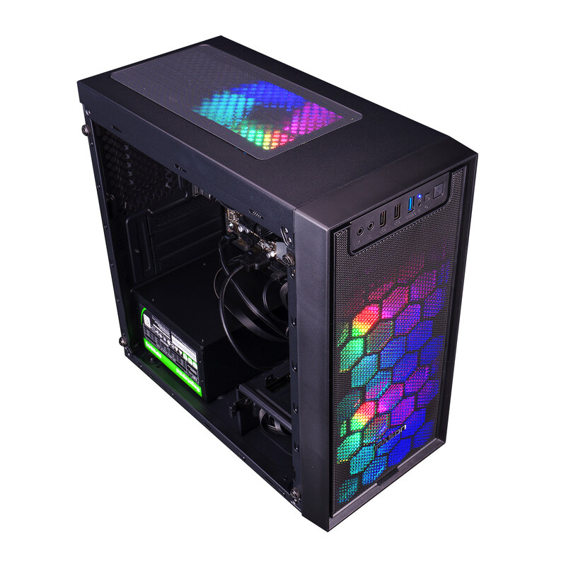 IPASON barato de juegos PC Quad-Core AMD Ryzen3 2200G/3200G/3100 + RX730 4G/DDR4 8G RAM/SSD 120G/1T + 240G SSD Desktop ordenadores para videojuegos