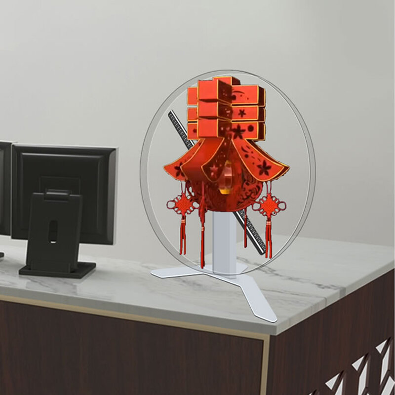 Machine de projection holographique 3D, affichage stéréo de bureau, ventilateur, imagerie, suspension rotative, écran éblouissant