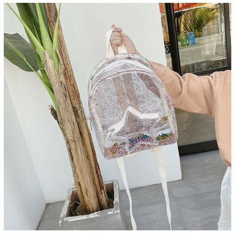 Рюкзак fir для детей, Маленький Многофункциональный школьный рюкзак с блестками, милая цветная лазерная сумка через плечо, белая 2020
