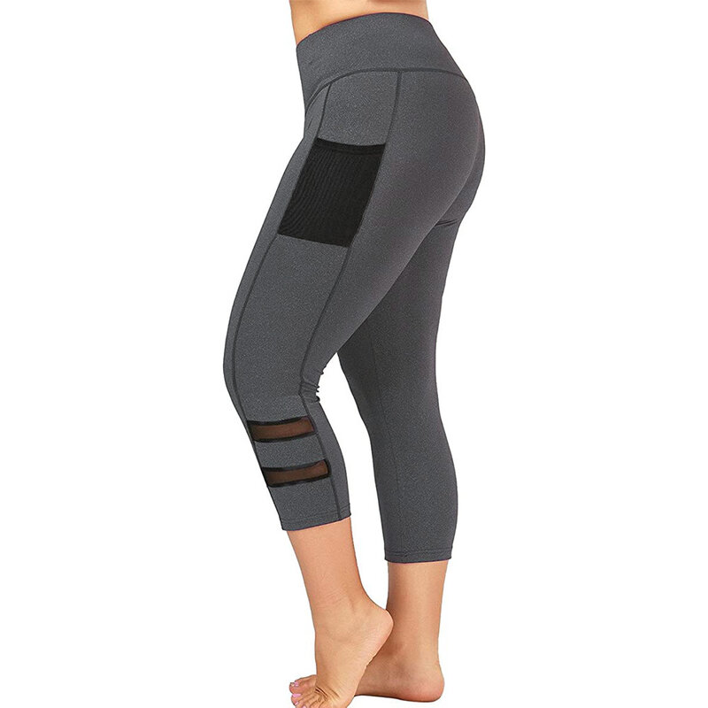 Celana Wanita Ukuran Besar 4XL Legging Kebugaran Ketat Celana Yoga Celana Panjang Wanita Olahraga Rumah dengan Saku Legging Olahraga Lari D30