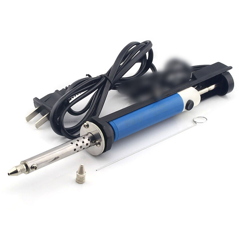 ハンドヘルド電気錫吸引吸盤ペンはんだポンプはんだツールノズルクリーナーと交換可能なノズルeuプラグ