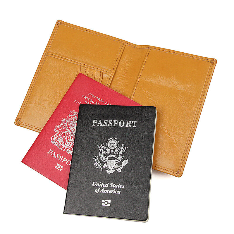 Cuir Véritable Passeport Portefeuille Étui Housse Pour Voyage Pochette Sac à main