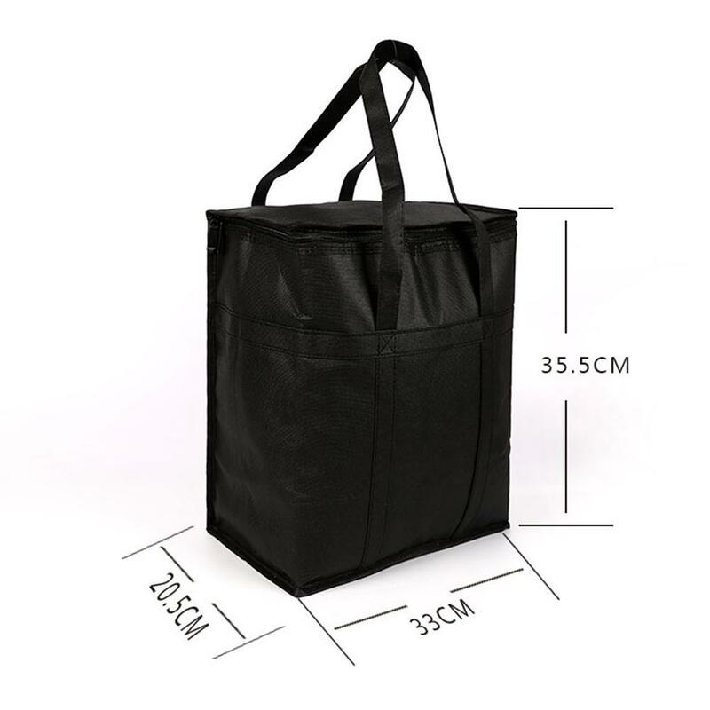 Portable Thermal Insulated Lunch Pouch Folding Picnic Bag Tote Cooler Ice Pack