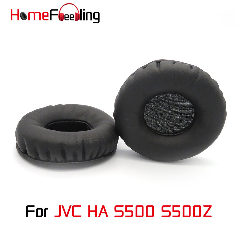 Homefeeling Bantalan Telinga untuk JVC HA-S500 HA-S500Z Bantalan Telinga Bulat Universal Kulit Pengulangan Bagian Bantal Telinga