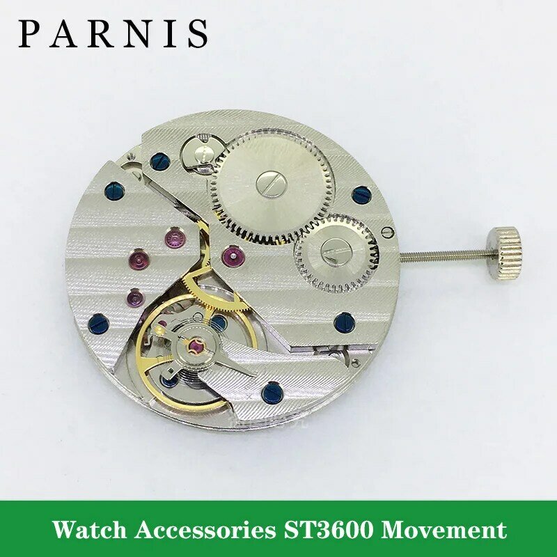17 جواهر 6497 اليد الميكانيكية لف الرجال الكلاسيكية ساعة أثرية الحركة