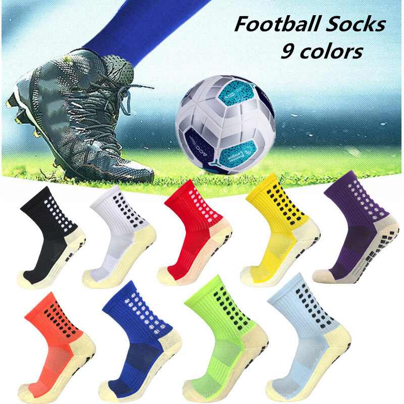 جديد جوارب لكرة القدم مكافحة زلة جوارب لكرة القدم الرجال جوارب رياضية نوعية جيدة القطن Calcetines نفس نوع Trusox 9 ألوان