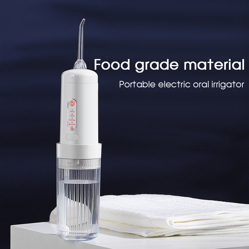 Boi-irrigador Oral portátil de carga rápida USB, dispositivo de limpieza Dental con tanque de agua transparente, Material de grado alimenticio, 200ml