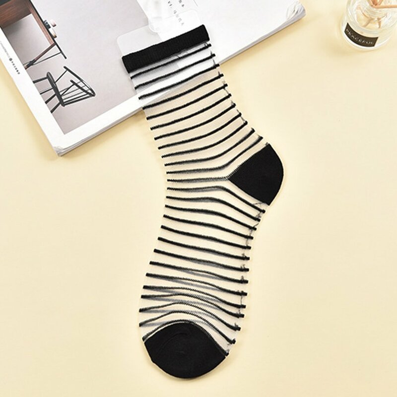 Fashions Super Thin Crystal Silk Middle Socks Socks Breathable Fashion Casual Comfortable Middle Socks 2018 waresale