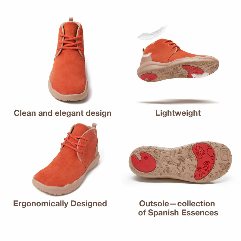 UIN – bottes montantes à la cheville pour femmes, chaussures de marche confortables, à la mode