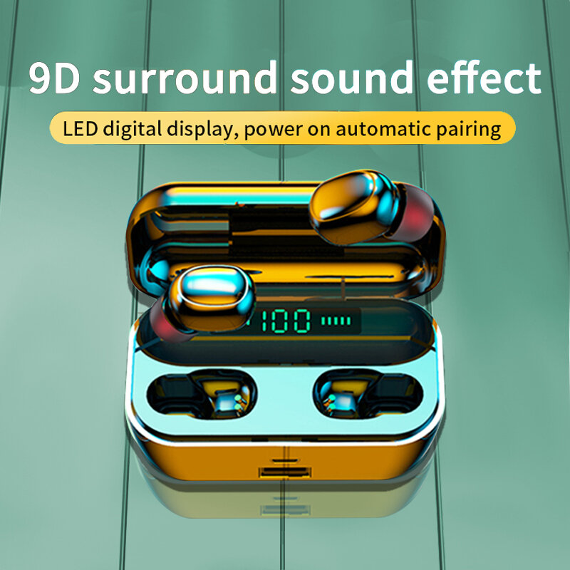 Auricolari G6S Touch auricolari Bluetooth Wireless 9d Hi-Fi Surround Sound riduzione del rumore cuffie musicali ritardo Zero auricolari da gioco