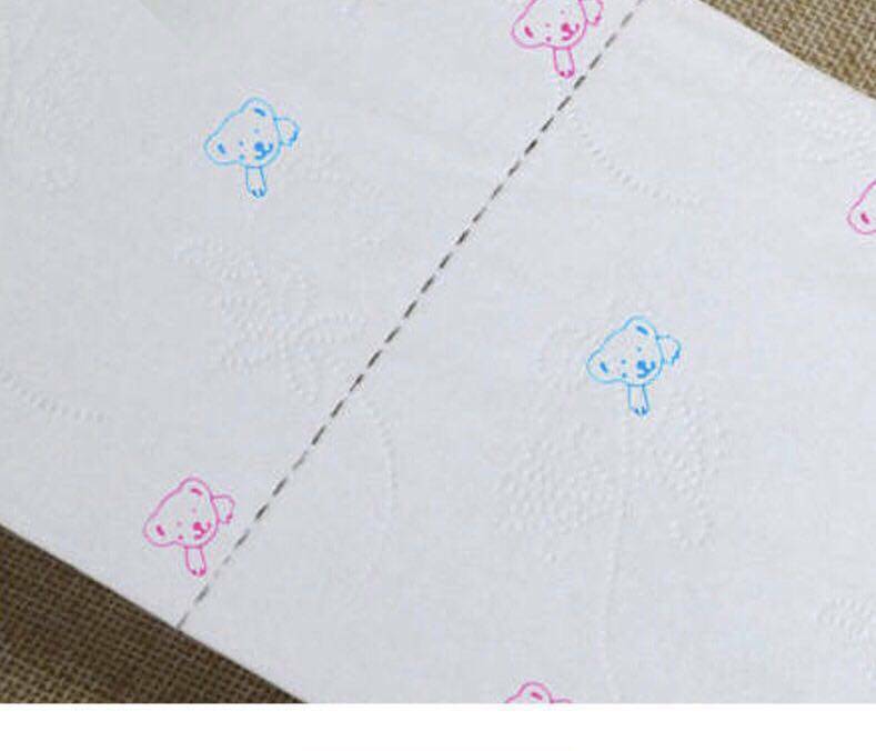 10 objętość niedźwiedź drukowane rolkę papieru 4-warstwa gruby masy celulozowej z pierwszego tłoczenia i przyjazny dla środowiska atramentu bezrdzeniowy rolkę papieru