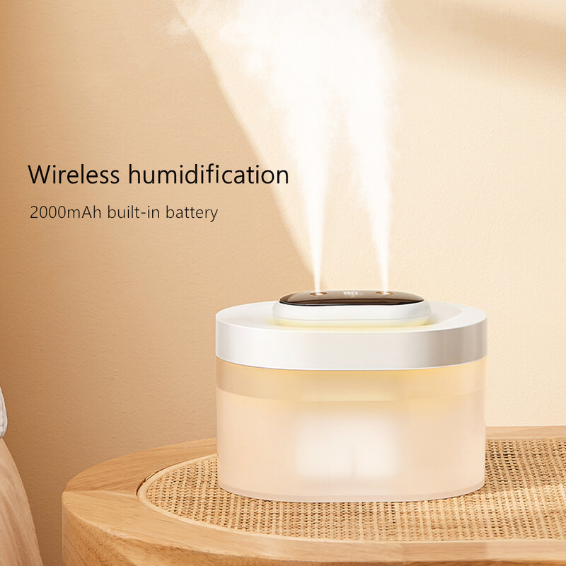 1000ml Wireless Diffuser Aromatherapy Humidifier 2000mAh Battery Rechargeable Essential Oil Diffuser Air Humidifier For Home