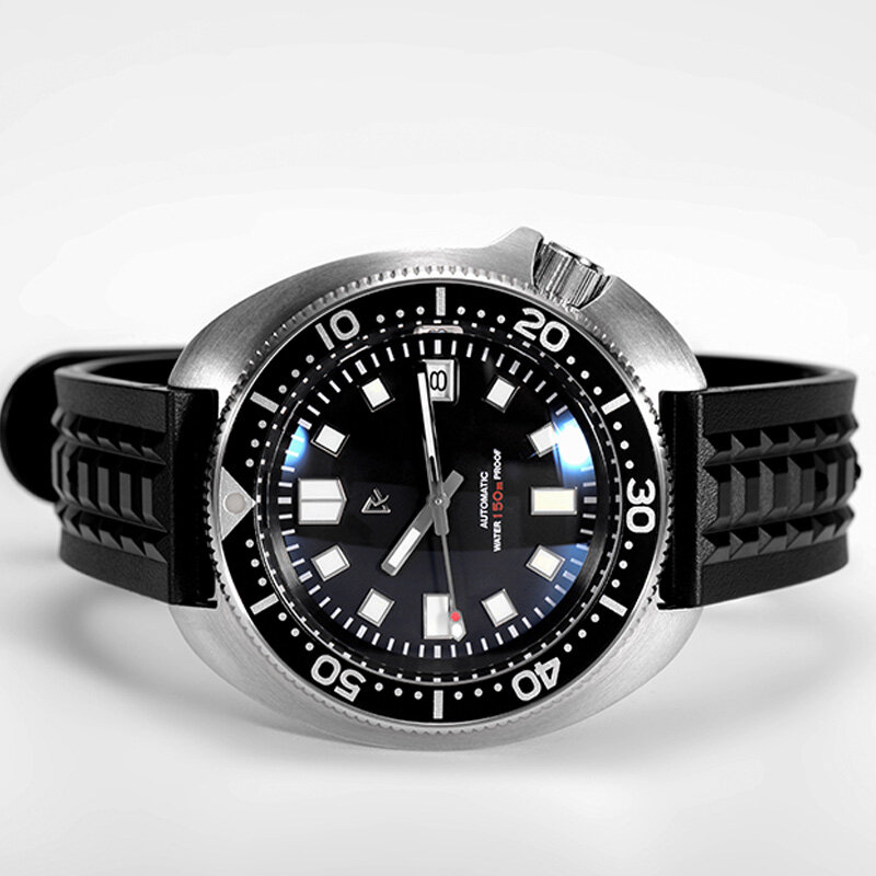Retangula Rdunae Diver นาฬิกา Abalone เต่านาฬิกาอัตโนมัติ Homage Mechanical 41มม.NH35ยาง C3 Lume 20Bar กันน้ำ