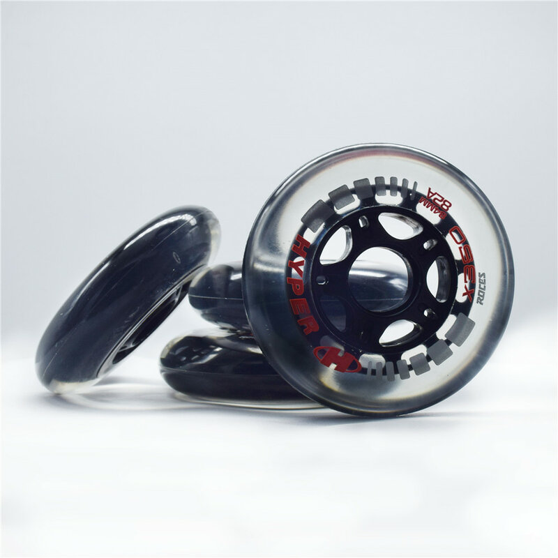 8 шт. 84 мм прозрачные 80 А 82A Эластичные полиуретановые ролики для хоккея роликовые коньки обувь Встроенная шина для скоростного конька rodas Hyper
