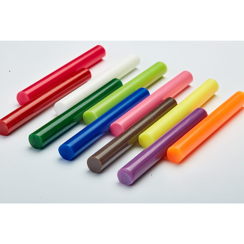 Цветные палочки для термоплавкого клея 7 мм, клей в ассортименте, блестящие клеевые палочки, профессиональные для электрического клеевого п...