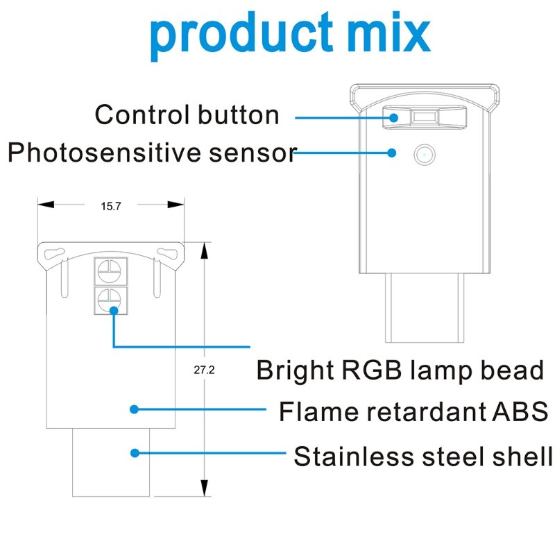 Mini Type-C LED RGB Ambient Light 8สีเปลี่ยนสำหรับรถแล็ปท็อปคีย์บอร์ดบรรยากาศโคมไฟกลางคืนสมาร์ท K3NB