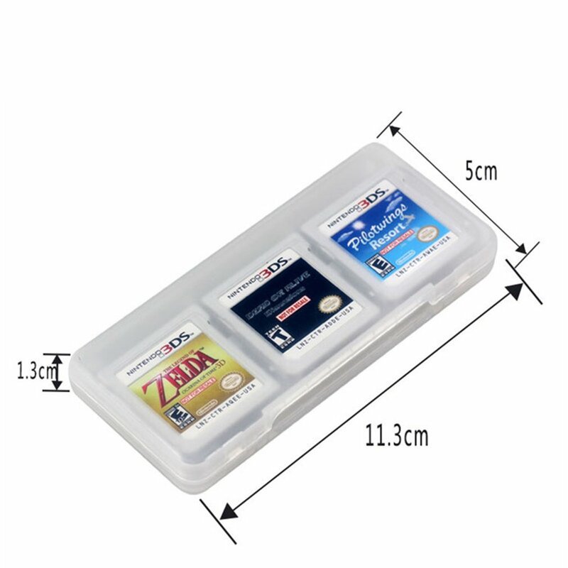 Caja de almacenamiento de plástico duro 6 en 1, soporte para tarjetas de juego para Nintendo DS 2DS New 3DS XL LL 3DSLL 3dsxl