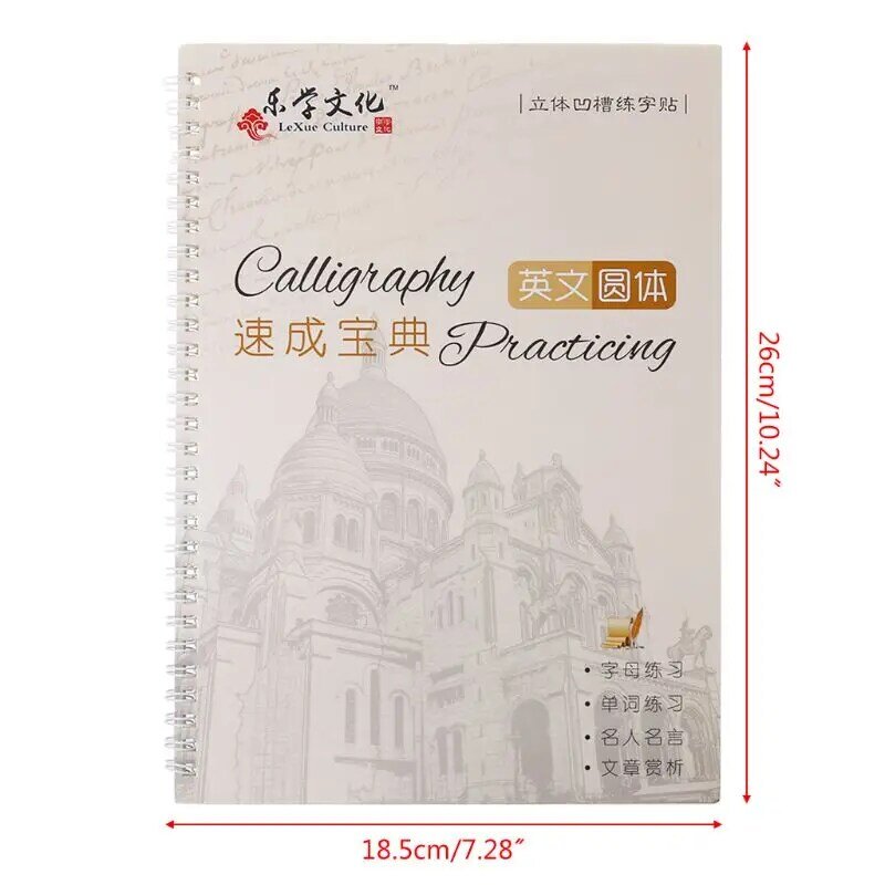 Cursive Writing English Calligraphy Copybook For Adult Children Exercise Groove Handwriting Practice Book