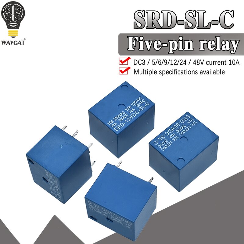 SONGLE السلطة التقوية SRD-12VDC-SL-C SRD-03V 05V 09V 12V 24VDC-SL-A -SL-C 5V DC SRD-05VDC-SL-C 5Pin