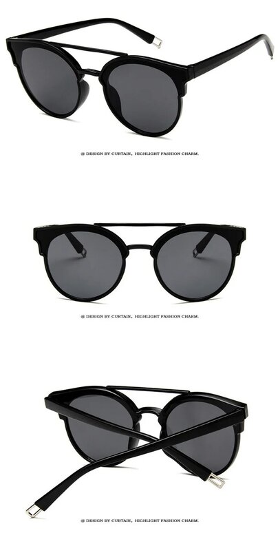 Gafas de sol redondas Vintage de lujo de diseñador de marca para mujer 2019, gafas de sol de ojo de gato para hombre y mujer UV400