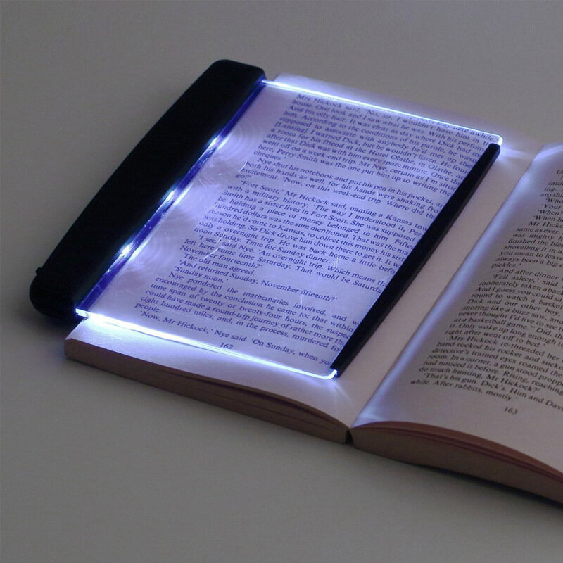 Lámpara de lectura para amantes de los libros, Panel de luz LED inalámbrico para la noche, PLACA PLANA creativa para personas que pensar en la mente, ojos, lámparas Led para libros