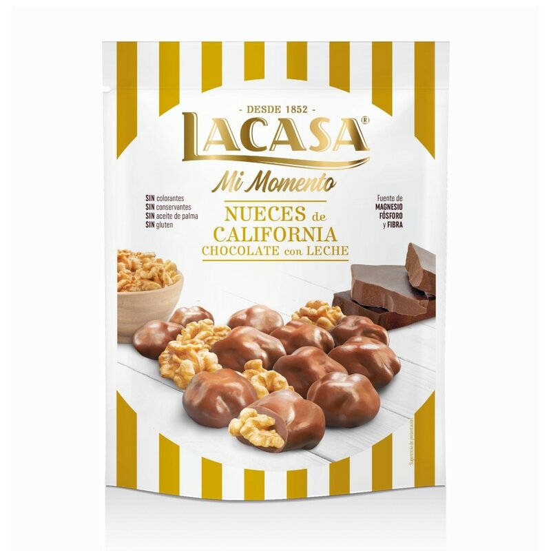 Lacase – noix mon moment chocolat au lait, 115 grammes, noix rôties recouvertes de chocolat au lait