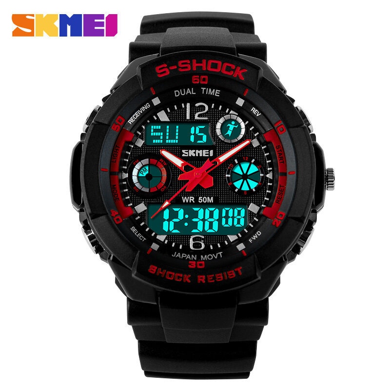 SKMEI – montres de sport pour enfants, montre-bracelet numérique à Quartz LED, étanche 50M, pour garçons et filles, 1060