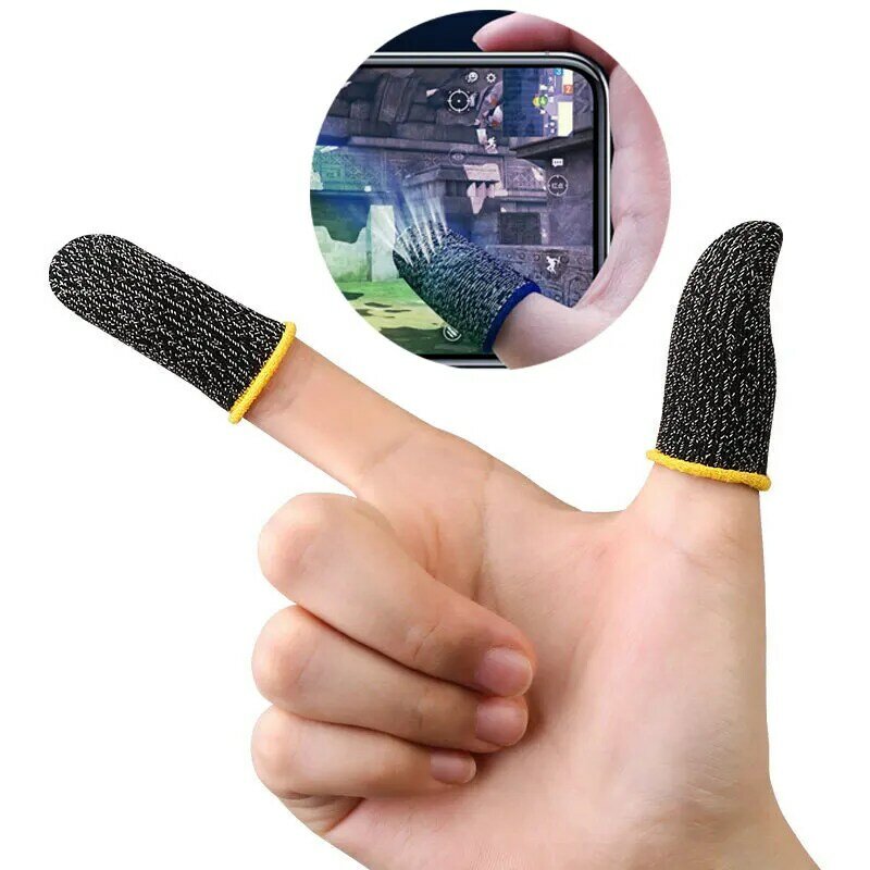 2 قطعة إصبع غطاء لعبة تحكم ل PUBG العرق واقية غير الصفر اللمس الحساسة شاشة الألعاب إصبع الإبهام كم قفازات
