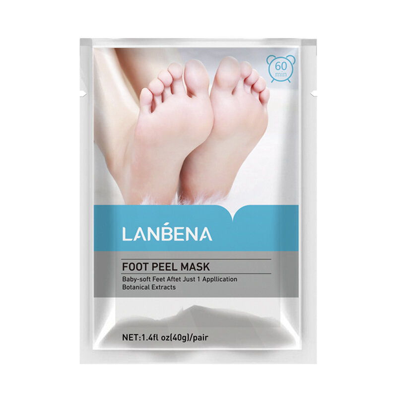 LANBENA Exfoliating Foot Peel Mask Only Need One Pair Remove Dead Skin Thoroughly in 2-7 Days Foot Mask Peeling Cuticles Heel